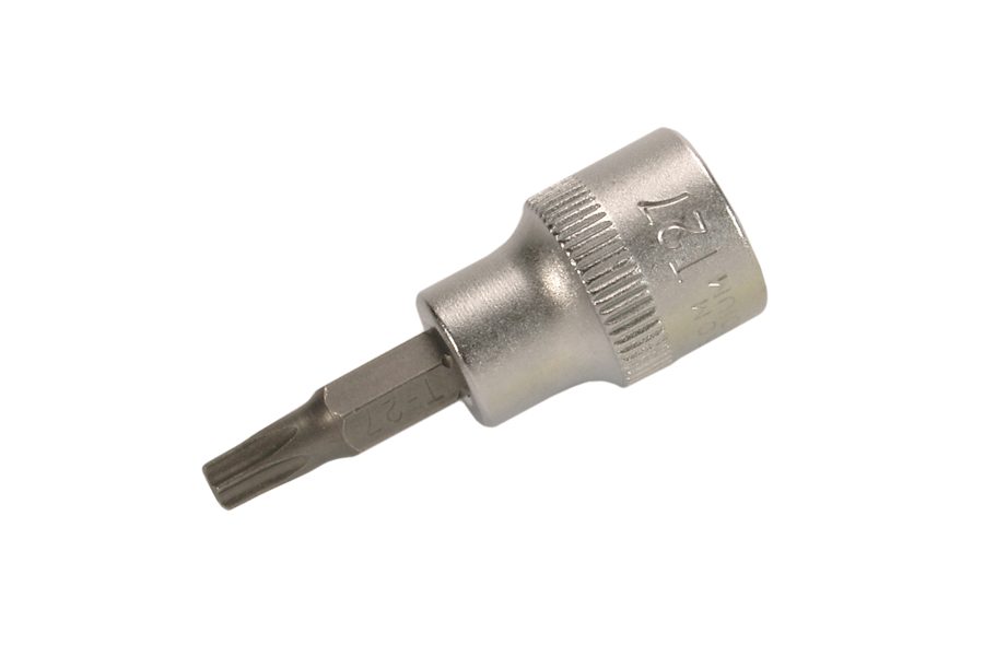 Uzgaļu ieliktnis | Piedziņas iekšējais kvadrāts 10 mm (3/8") | T veida profils (Torx) ar atveri T25