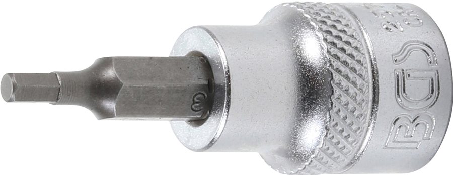 Uzgaļu ieliktnis | Piedziņas iekšējais kvadrāts 10 mm (3/8") | iekšējais sešstūris 3 mm