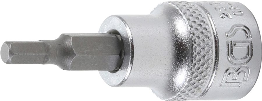 Uzgaļu ieliktnis | Piedziņas iekšējais kvadrāts 10 mm (3/8") | iekšējais sešstūris 4 mm