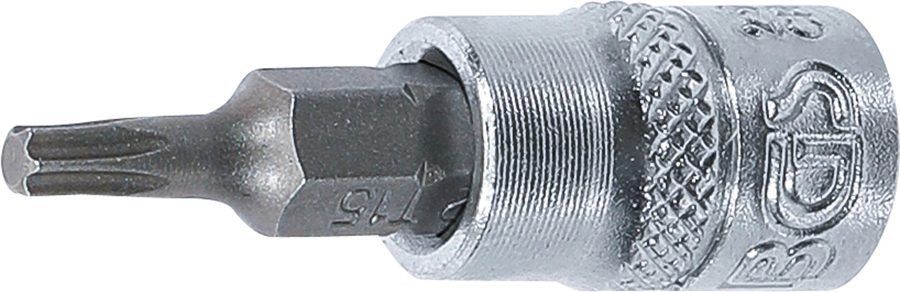 Uzgaļu ieliktnis | Iekšējā kvadrātveida piedziņa 6,3 mm (1/4") | T veida profils (Torx) T15