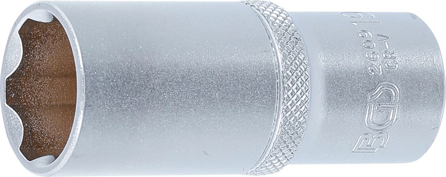 Uzgriežņu atslēgas ieliktnis Super Lock, dziļš | Piedziņas iekšējais kvadrāts 10 mm (3/8") | SW 19 mm