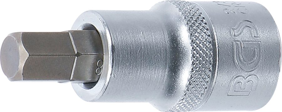 Uzgaļu ieliktnis | Garums 55mm | Piedziņas iekšējais kvadrāts 12,5 mm (1/2") | iekšējais sešstūris 3/8"