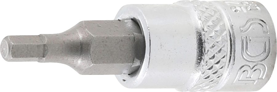 Uzgaļu ieliktnis | Piedziņas iekšējais kvadrāts 6,3 mm (1/4 collas) | iekšējais sešstūris 1/8 collas