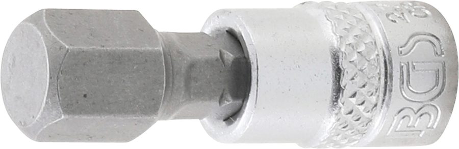 Uzgaļu ieliktnis | Piedziņas iekšējais kvadrāts 6,3 mm (1/4 collas) | iekšējais sešstūris 3/8 collas