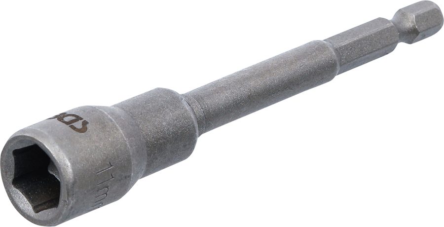 Uzgriežņu atslēgas ieliktnis sešstūris, īpaši garš | urbjiem | Ārējā sešstūra piedziņa 6,3 mm (1/4") | SW 11 mm