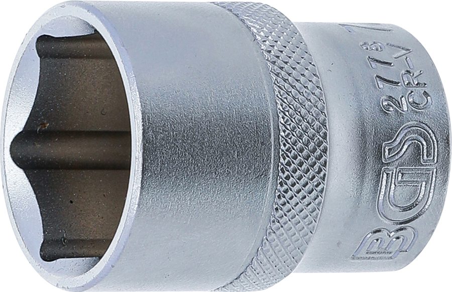 Uzgriežņu atslēgas ieliktnis sešstūris | Piedziņas iekšējais kvadrāts 12,5 mm (1/2") | SW 7/8"
