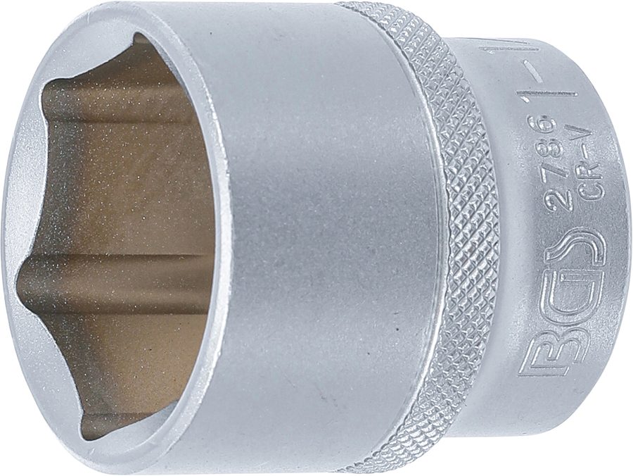 Uzgriežņu atslēgas ieliktnis sešstūris | Piedziņas iekšējais kvadrāts 12,5 mm (1/2") | SW 1,1/4"