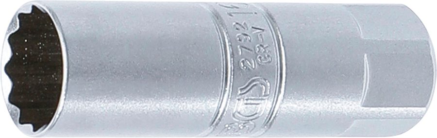 Aizdedzes sveces ieliktnis divpadsmit punktu | Piedziņas iekšējais kvadrāts 10 mm (3/8") | SW 16 mm