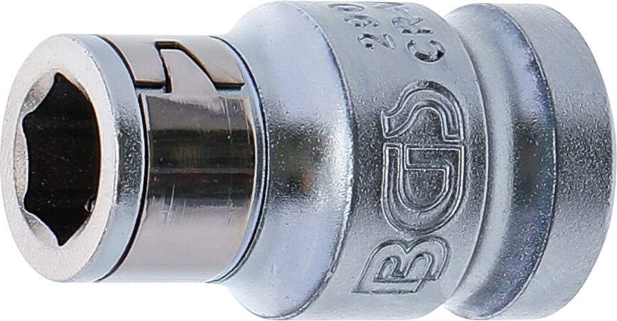Uzgaļu adapteris ar turēšanas lodi | Iekšējais kvadrāts 12,5 mm (1/2 collas) | Iekšējais sešstūris 10 mm (3/8 collas)
