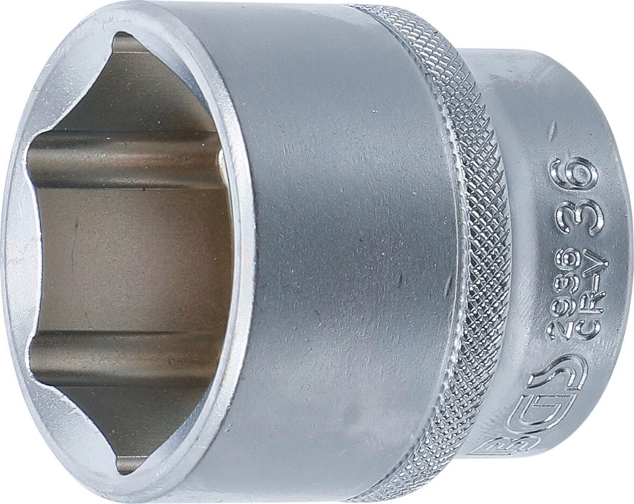Uzgriežņu atslēgas ieliktnis sešstūris | Piedziņas iekšējais kvadrāts 12,5 mm (1/2") | SW 36 mm