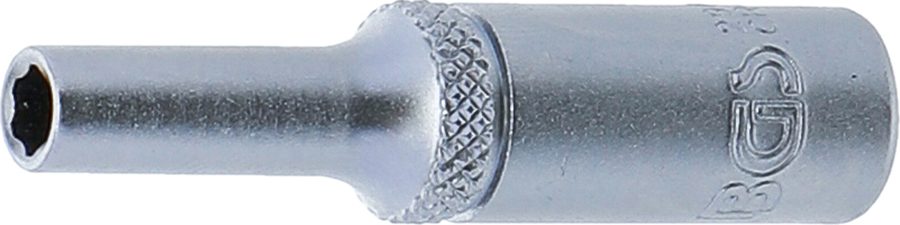 Uzgriežņu atslēgas ieliktnis Super Lock, dziļš | Piedziņas iekšējais kvadrāts 6,3 mm (1/4") | SW 4 mm