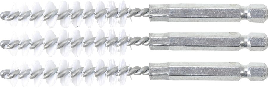 Neilona birste | 10 mm | Piedziņas ārējais sešstūris 6,3 mm (1/4") | 3 daļ.