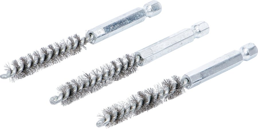 Tērauda suka | 9 mm | Piedziņas ārējais sešstūris 6,3 mm (1/4") | 3 daļ.