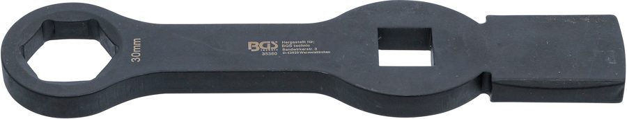 Trieciena gredzenu atslēga | Sešstūris | ar 2 uzkrītošām virsmām | SW 30 mm