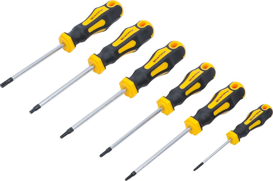 Skrūvgriežu komplekts | T-profils (Torx) T10 - T30 | 6 gab.