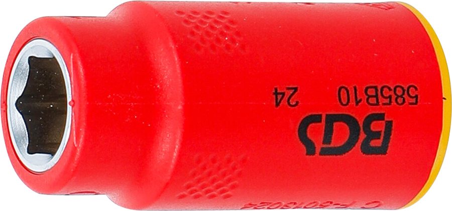 VDE uzgriežņu atslēgas ieliktnis sešstūris | Piedziņas iekšējais kvadrāts 10 mm (3/8") | SW 10 mm