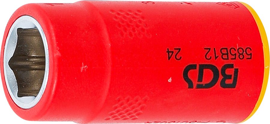 VDE uzgriežņu atslēgas ieliktnis sešstūris | Piedziņas iekšējais kvadrāts 10 mm (3/8") | SW 12 mm