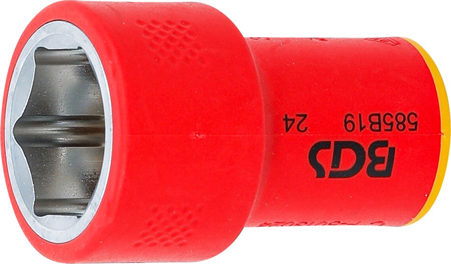 VDE uzgriežņu atslēgas ieliktnis sešstūris | Piedziņas iekšējais kvadrāts 10 mm (3/8") | SW 19 mm
