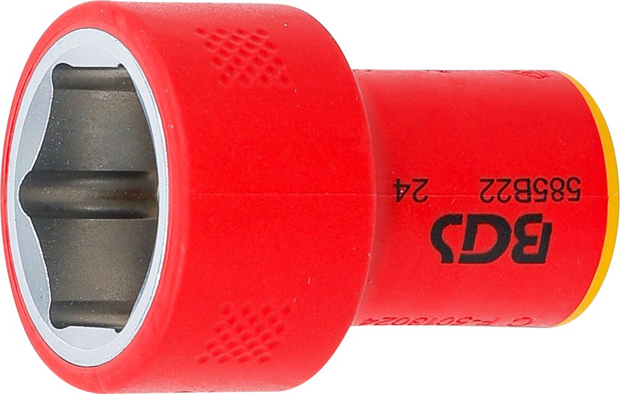 VDE uzgriežņu atslēgas ieliktnis sešstūris | Piedziņas iekšējais kvadrāts 10 mm (3/8") | SW 22 mm