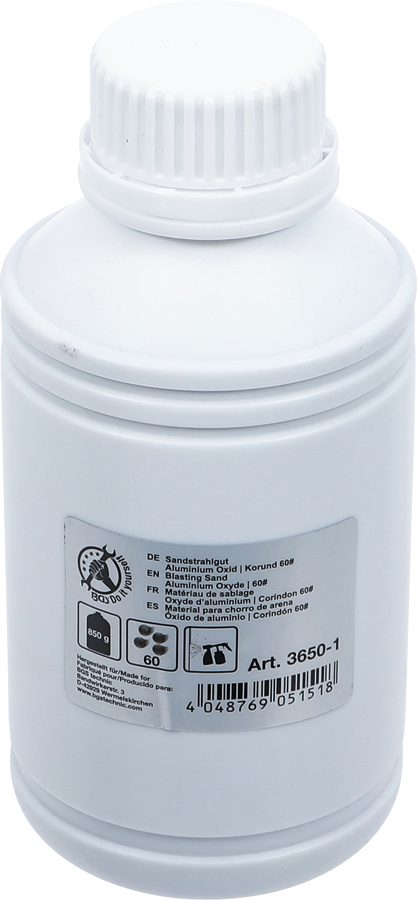 Smilšu strūklas materiāls | Alumīnija oksīds | Korunds 60# | 850 g