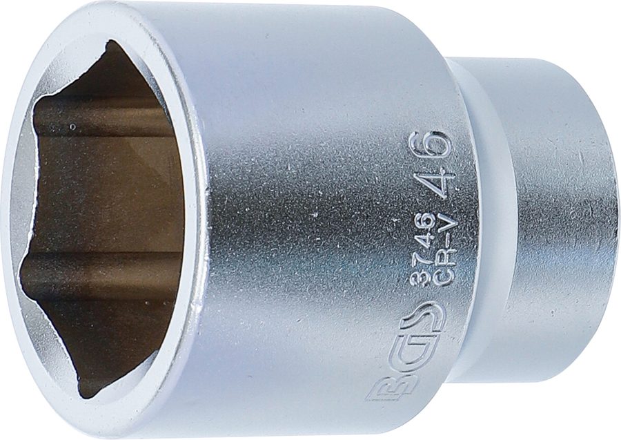 Uzgriežņu atslēgas ieliktnis sešstūris | Piedziņas iekšējais kvadrāts 25 mm (1") | SW 46 mm