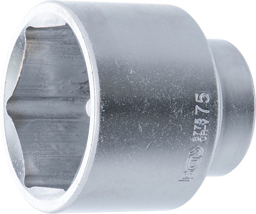 Uzgriežņu atslēgas ieliktnis sešstūris | Iekšējā kvadrātveida piedziņa 25 mm (1") | SW 75 mm