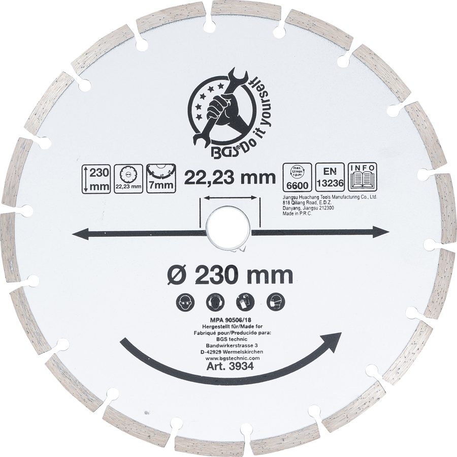Segmentu griešanas disks | Ø 230 mm