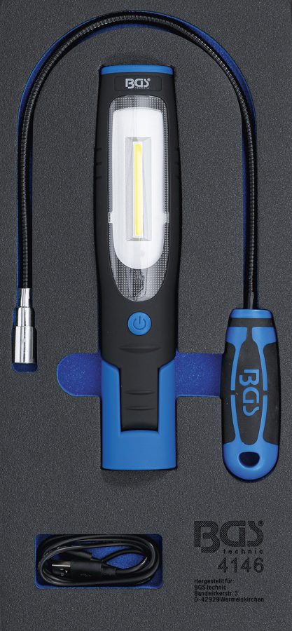 Darbnīcas ratiņu ieliktnis 1/3: rokas lampa un magnētiskā pacelšanas lampa | 3 gab.