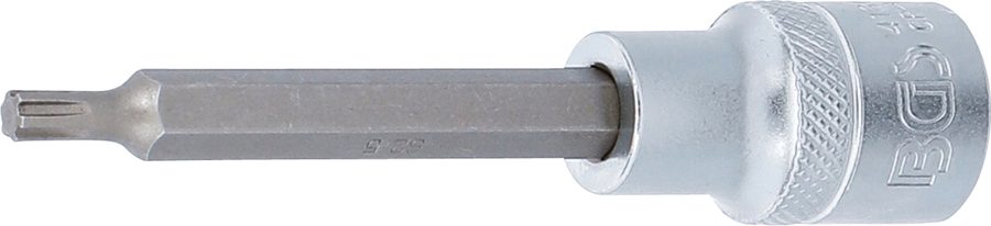 Uzgaļu ieliktnis | Garums 100mm | Iekšējā kvadrātveida piedziņa 12,5 mm (1/2") | Ķīļa profils (RIBE) M5