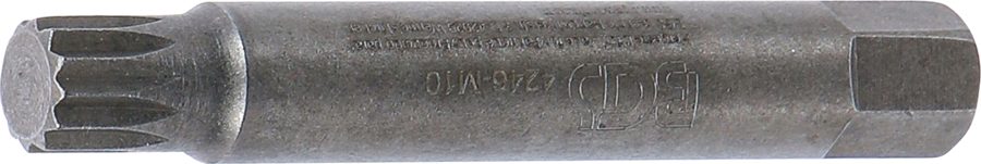Bits | Garums 75mm | Piedziņas ārējais sešstūris 10 mm (3/8") | iekšējais spraugs (XZN) M10