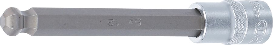 Uzgaļu ieliktnis | Garums 140mm | Piedziņas iekšējais kvadrāts 12,5 mm (1/2") | iekšējais sešstūris ar lodveida galvu 12 mm