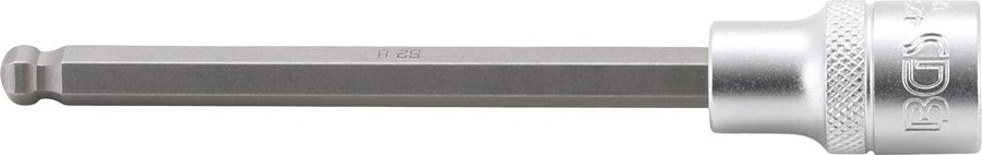 Uzgaļu ieliktnis | Garums 140mm | Piedziņas iekšējais kvadrāts 12,5 mm (1/2") | iekšējais sešstūris ar lodveida galvu 8 mm