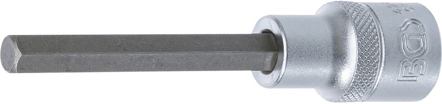 Uzgaļu ieliktnis | Garums 100mm | Piedziņas iekšējais kvadrāts 12,5 mm (1/2 collas) | iekšējais sešstūris 8 mm