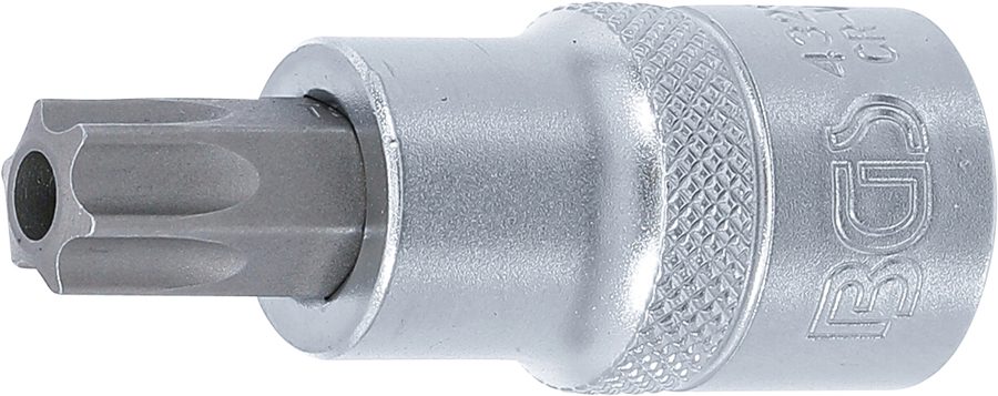 Uzgaļu ieliktnis | Piedziņas iekšējais kvadrāts 12,5 mm (1/2") | T veida profils (Torx) ar atveri T55