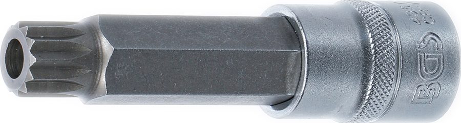 Uzgaļu ieliktnis | Garums 100mm | Piedzīt iekšējo kvadrātu 12,5 mm (1/2 collas) | iekšējā šķautne (XZN) ar urbumu M16