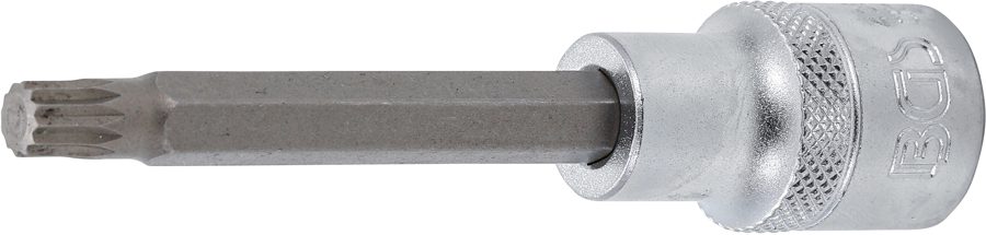 Uzgaļu ieliktnis | Garums 100mm | Piedzīt iekšējo kvadrātu 12,5 mm (1/2 collas) | iekšējā šķautne (XZN) M8