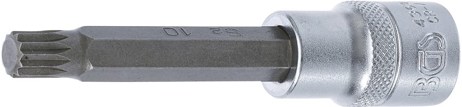 Uzgaļu ieliktnis | Garums 100mm | Piedzīt iekšējo kvadrātu 12,5 mm (1/2 collas) | iekšējā šķautne (XZN) M10