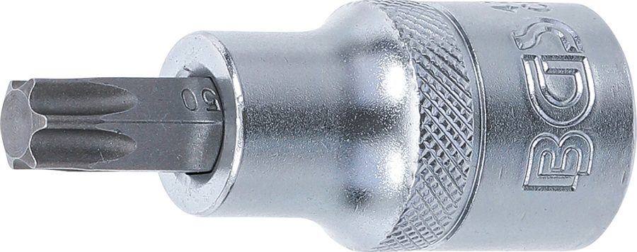 Uzgaļu ieliktnis | Iekšējā kvadrātveida piedziņa 12,5 mm (1/2") | T veida profils (Torx) T50