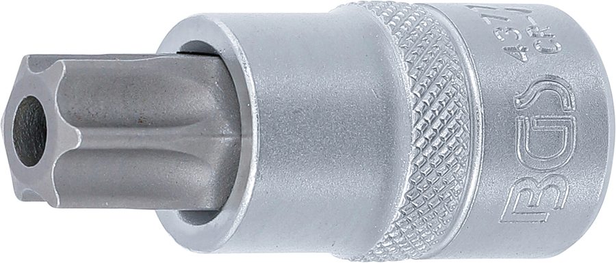 Uzgaļu ieliktnis | Piedziņas iekšējais kvadrāts 12,5 mm (1/2") | T veida profils (Torx) ar atveri T70