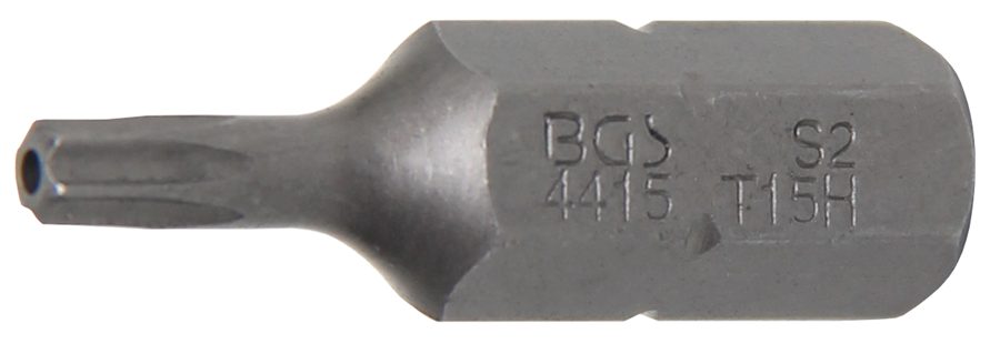 Bits | Garums 30mm | Ārējā sešstūra piedziņa 8 mm (5/16") | T veida profils (Torx) ar atveri T15