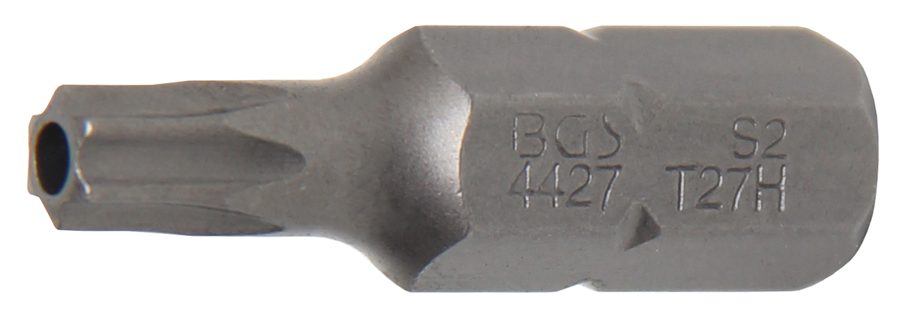 Bits | Garums 30mm | Ārējā sešstūra piedziņa 8 mm (5/16") | T veida profils (Torx) ar atveri T27
