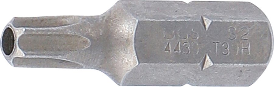 Bits | Garums 30mm | Ārējā sešstūra piedziņa 8 mm (5/16") | T veida profils (Torx) ar atveri T30