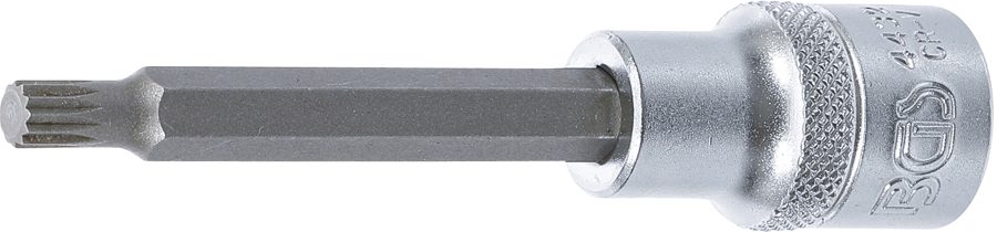 Uzgaļu ieliktnis | Garums 100mm | Piedzīt iekšējo kvadrātu 12,5 mm (1/2 collas) | iekšējā šķautne (XZN) M7