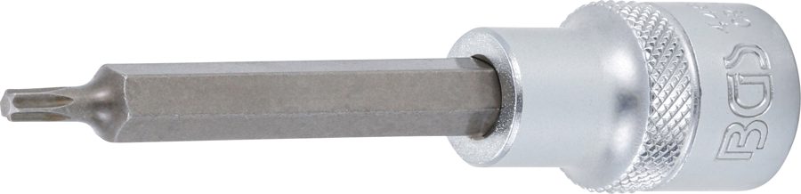 Uzgaļu ieliktnis | Garums 100mm | Iekšējā kvadrātveida piedziņa 12,5 mm (1/2") | T veida profils (Torx) T20