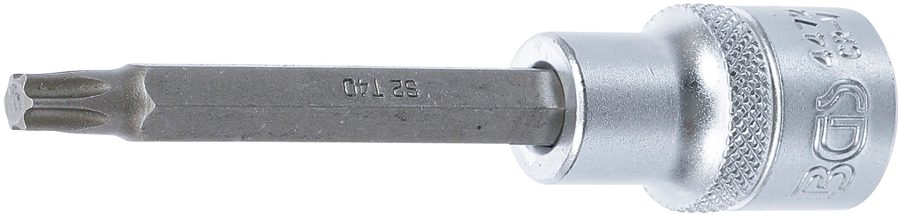 Uzgaļu ieliktnis | Garums 100mm | Iekšējā kvadrātveida piedziņa 12,5 mm (1/2") | T veida profils (Torx) T40