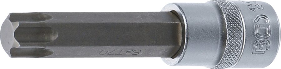 Uzgaļu ieliktnis | Garums 100mm | Iekšējā kvadrātveida piedziņa 12,5 mm (1/2") | T veida profils (Torx) T70