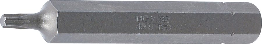 Bits | Garums 75mm | Ārējā sešstūra piedziņa 10 mm (3/8") | T veida profils (Torx) T20