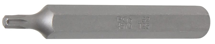 Bits | Garums 75mm | Ārējā sešstūra piedziņa 10 mm (3/8") | T veida profils (Torx) T25