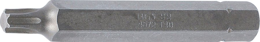 Bits | Garums 75mm | Ārējā sešstūra piedziņa 10 mm (3/8") | T veida profils (Torx) T40
