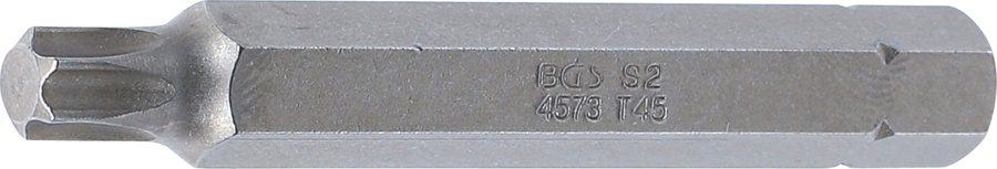 Bits | Garums 75mm | Ārējā sešstūra piedziņa 10 mm (3/8") | T veida profils (Torx) T45